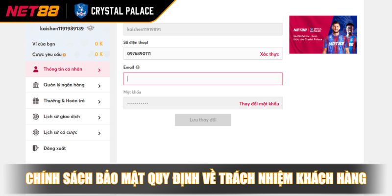 Chính Sách Bảo Mật Nền Tảng Cho Trải Nghiệm Cá Cược An Toàn 4 Chính sách bảo mật quy định về trách nhiệm khách hàng