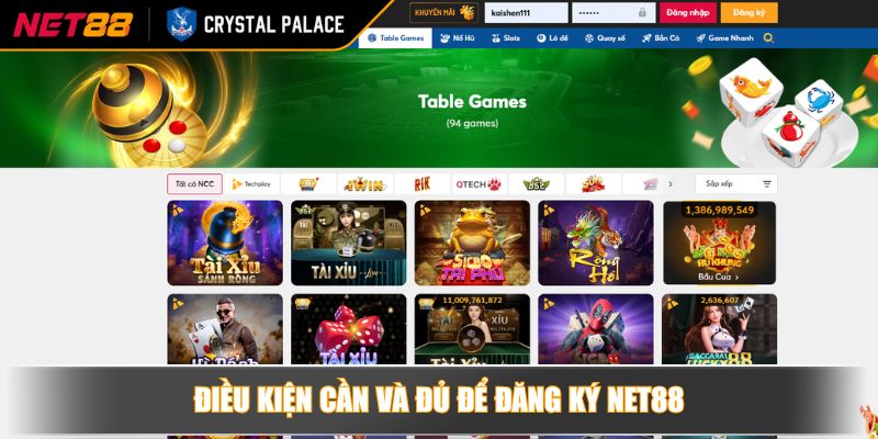 Đăng ký NET88 Mở Cánh Cửa Thế Giới Giải Trí Cá Cược Đỉnh Cao 2 Điều kiện cần và đủ để đăng ký NET88