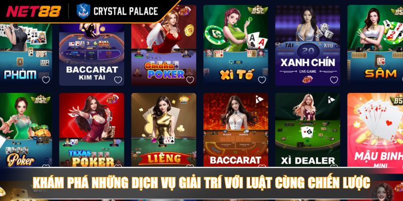 Khám phá những dịch vụ giải trí với luật cùng chiến lược