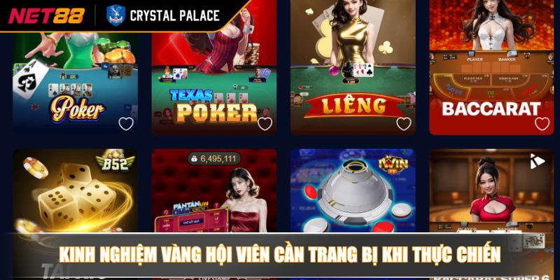 Kinh nghiệm vàng hội viên cần trang bị khi thực chiến