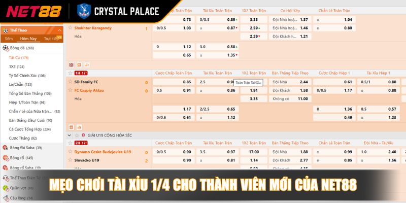 Tài Xỉu 1/4 | Cách Đọc Kèo Và Mẹo Chơi Hiệu Quả Khi Chơi Tại NET88 4 Mẹo chơi tài xỉu 1/4 cho thành viên mới của NET88