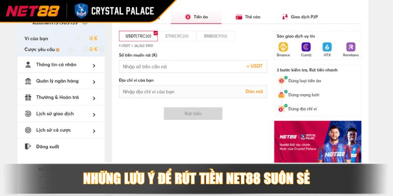 Rút Tiền NET88 Hướng Dẫn Từ A Đến Z Cho Game Thủ Thông Thái 4 Những lưu ý để rút tiền NET88 suôn sẻ