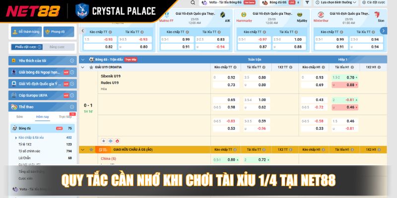 Tài Xỉu 1/4 | Cách Đọc Kèo Và Mẹo Chơi Hiệu Quả Khi Chơi Tại NET88 3 Quy tắc cần nhớ khi chơi tài xỉu 1/4 tại NET88