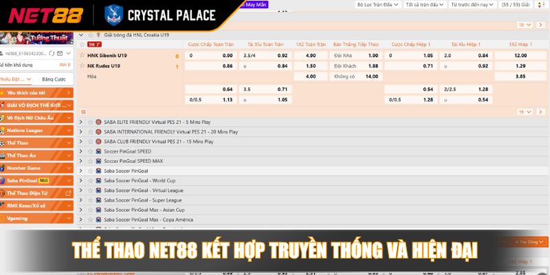 Thể thao NET88 kết hợp truyền thống và hiện đại