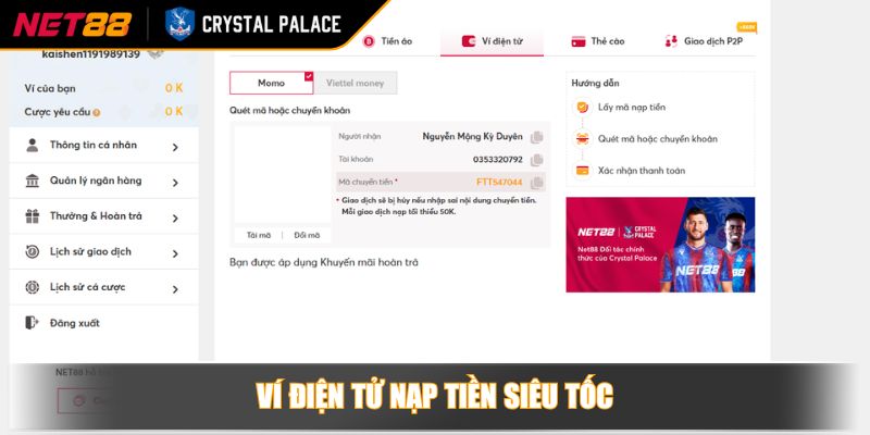 Nạp Tiền NET88 Mở Cánh Cửa Đến Thế Giới Cá Cược Đỉnh Cao 3 Ví điện tử nạp tiền siêu tốc